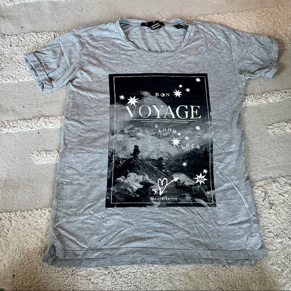 SCOTCH & SODA GREY BON VOYAGE GRAPHIC  TEE - P - Picture 6 of 11